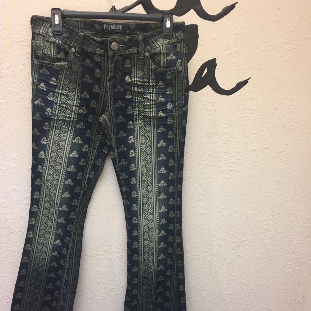 Dark green Premiere boot cut/flare jeans